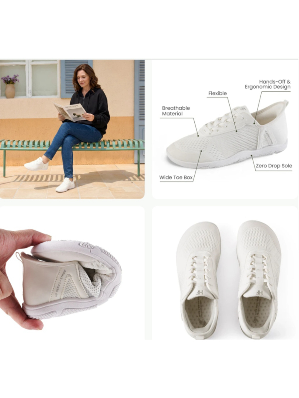 New Hike Footwear Women Stride Sneakers Size 39 (US 8-8.5)